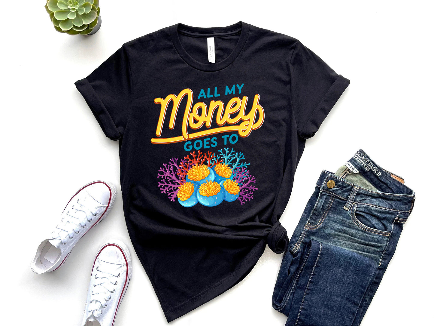 T-Shirt Damen (All my money goes to)