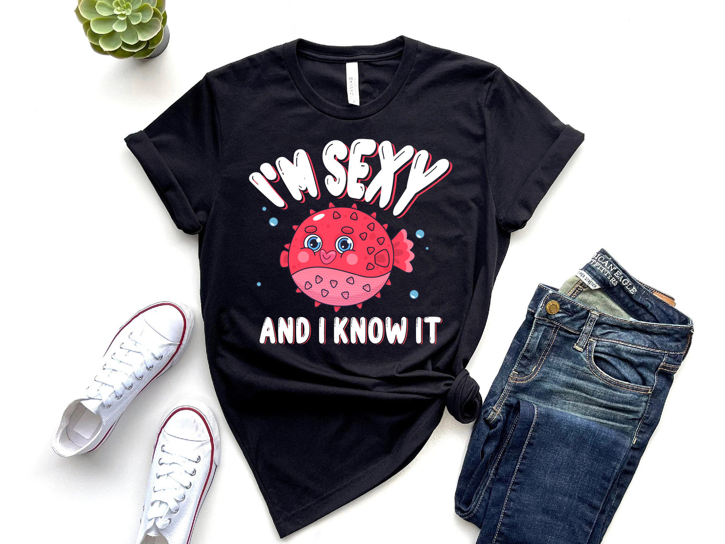 T-Shirt Damen (I`m sexy and I know it)